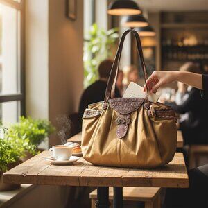 Vintage Melusine x Neiman Marcus Extra Large Canvas Western Tote Bag Purse READ